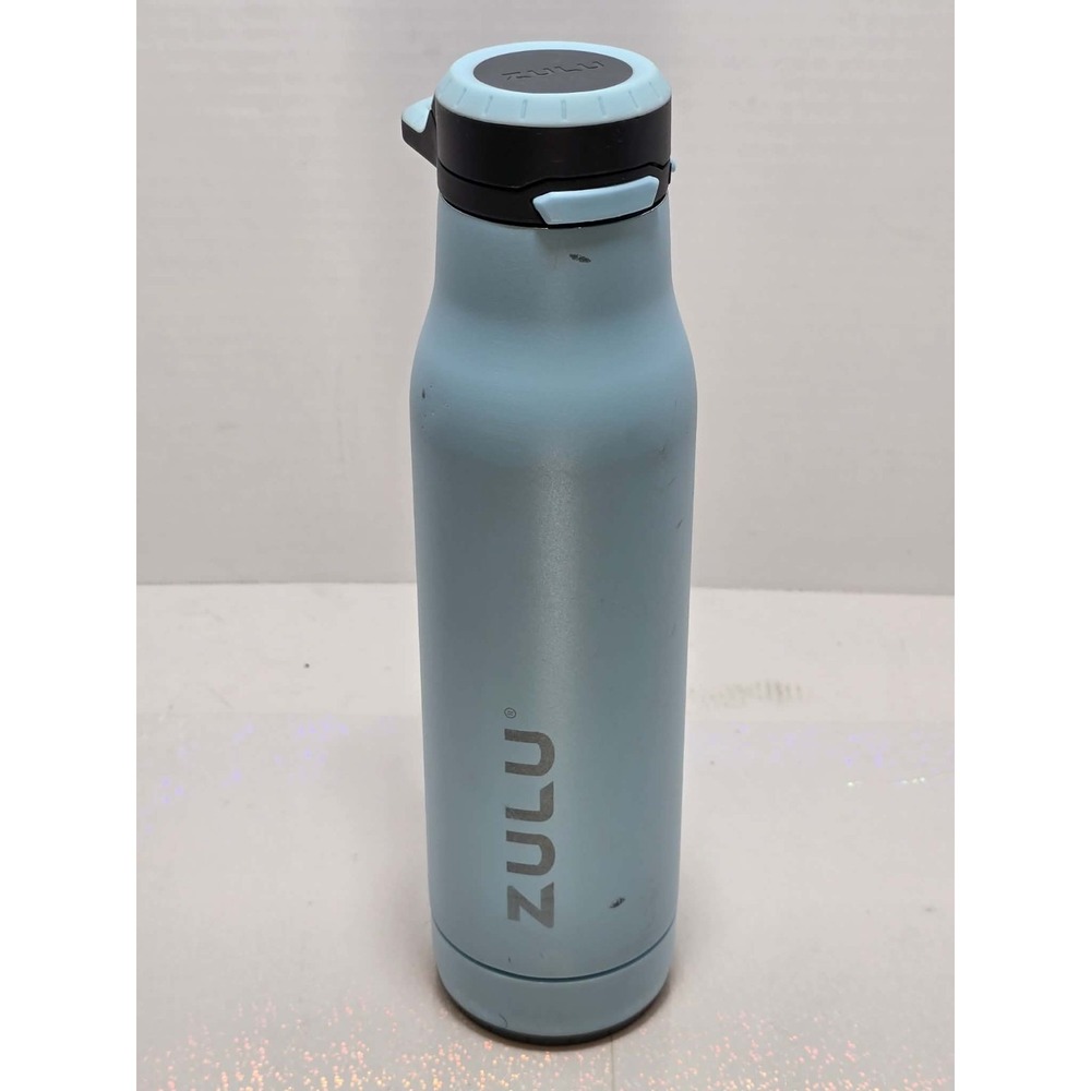 💧 ZULU 24oz Insulated‎ Stainless Steel Water Bottle Flip Lid EUC